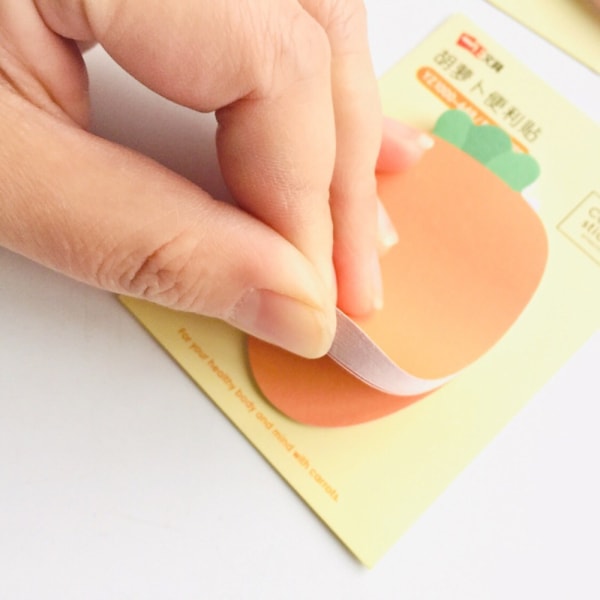 2stk Sticky Notes Gulerod Memo Note LILLE LILLE small