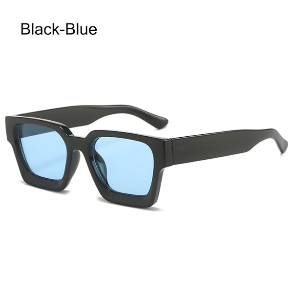 Paksut neliönmuotoiset aurinkolasit suorakulmion sävyt MUSTA-SININEN MUSTA-SININEN Black-Blue