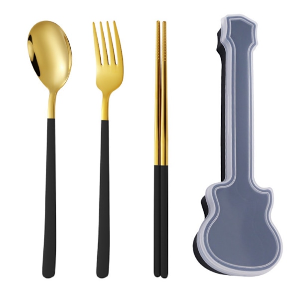 3st/ set bestick med gitarrlåda Skedgaffel Ätpinnar set 10 10 10