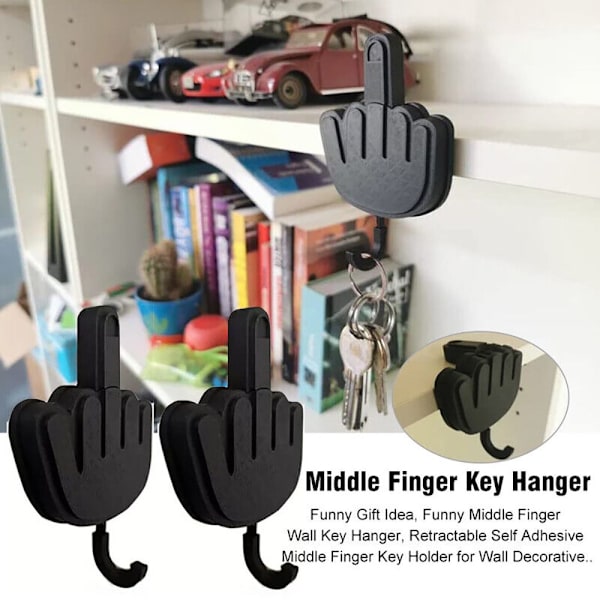 1/2 ST Långfinger Nyckelhållare Nyckelhållare 2 ST 2PCS