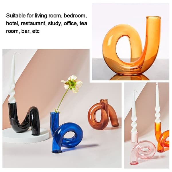 Glasvas Klar blomvas ORANGE orange