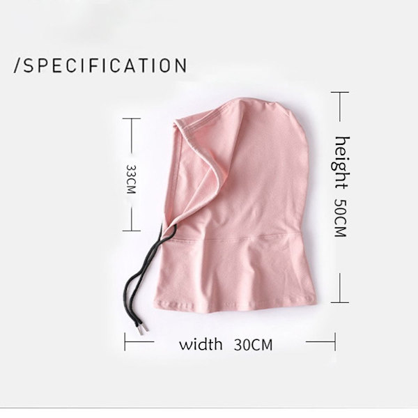 Balaclava let tyndt hættetørklæde i bomuld PINK pink