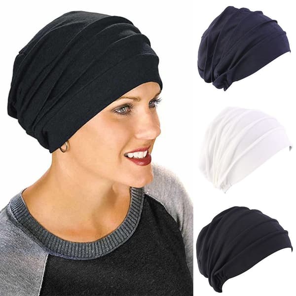 Bomullshette for kvinner Slouch Beanies NAVY Navy