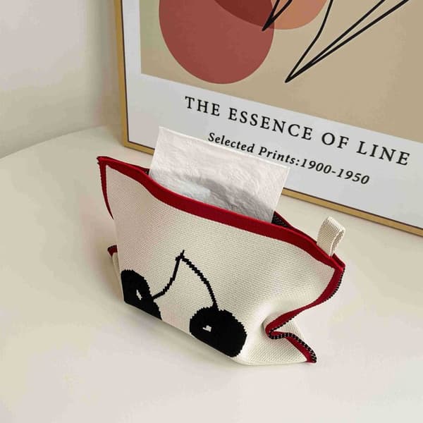 Strikket Tissue Bag Tissue Box 4 4 4