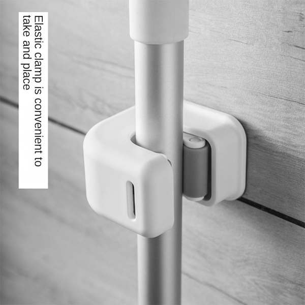 2 st Kvasthållare Väggfäste Kvasthållare Mopphållare White 2 Pcs-2 Pcs