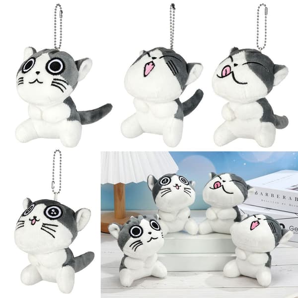 9CM Ca Cat Plysch fylld docka nyckelring