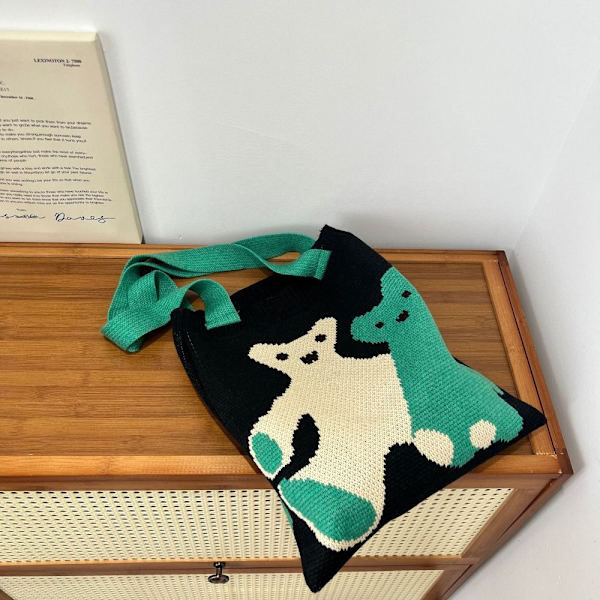 Käsin kudottu Bag Knot rannelaukku 3 3 3