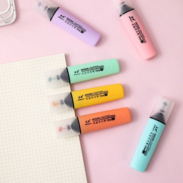 6 Stk Pastel Highlighters Highlighters Penne Marker Pen