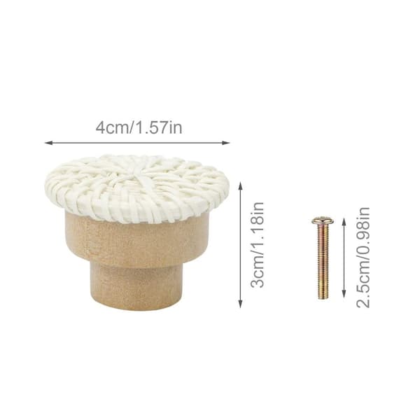 6-pack låddragare Skåp Handtag Wicker Woven Pulls
