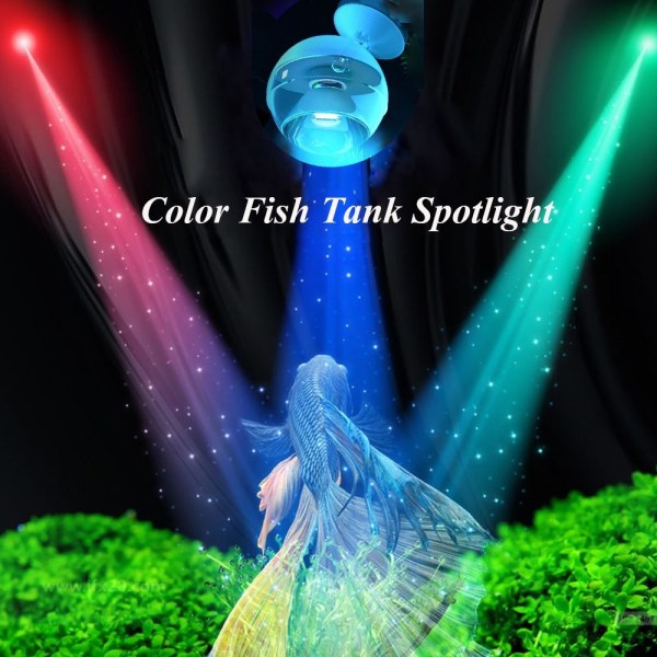 Liten Spotlight LED Aquarium Light GRØNN US US Green US-US