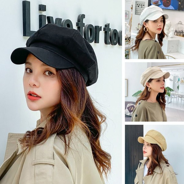 Newsboy Caps Loose Cloud Top SORT Black