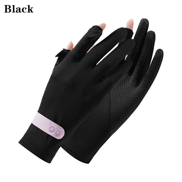 Ice Silk Gloves Sun Protection Gloves MUSTA black