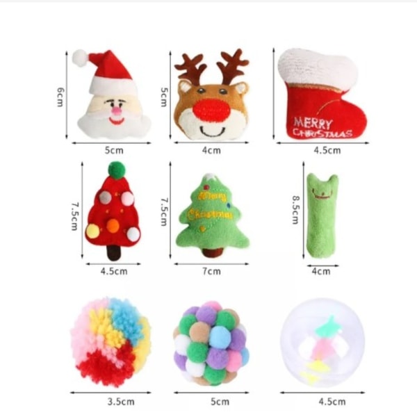 Christmas Cat Teaser Wand Pet Cat Lelut 14 kpl 14 kpl 14 pcs