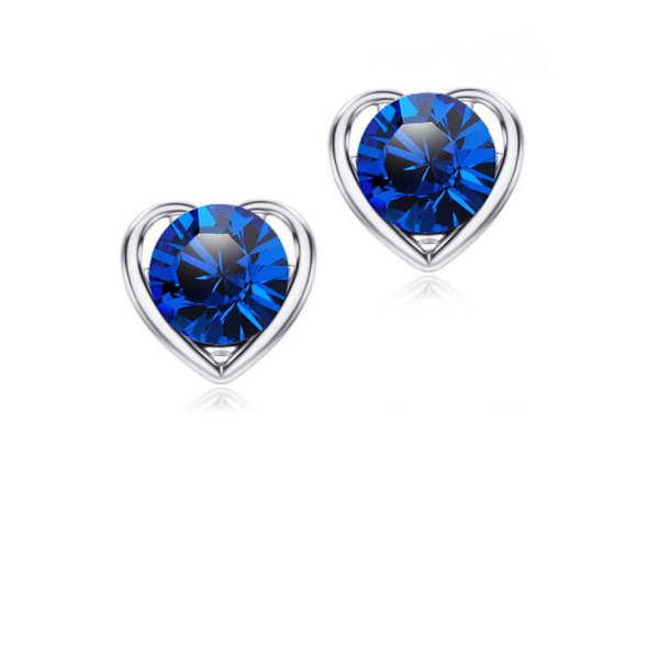 Crystal Heart Halsband Örhängen SILVER Silver