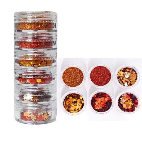 2Pack Holographic Nail Art Glitter Glitter Höstpaljetter 2 2 2