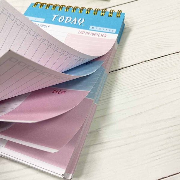 Ugentlig Pad Planner Memo Note Daglig opgaveplanlægning