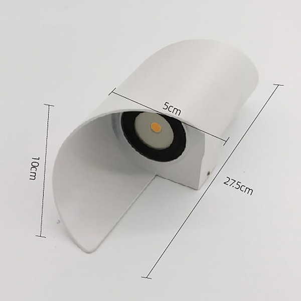 Spiral Design LED-seinävalaisin Moderni pohjoismainen lamppu MUSTA black cold white light-cold white light
