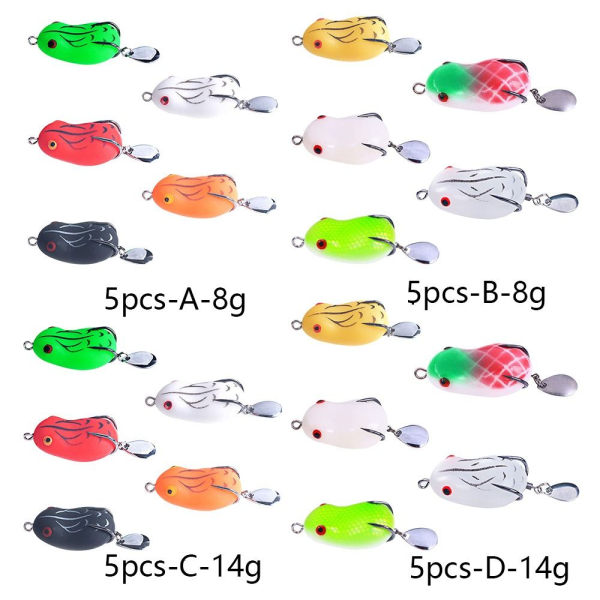 5 stk Fiskelokker Hård Lure 5PCS-A-8G 5PCS-A-8G 5pcs-A-8g