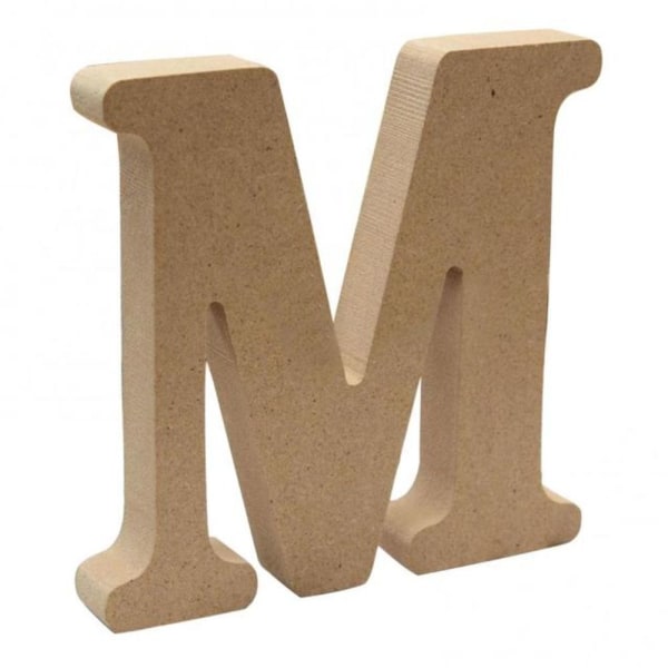Alfabetdekor i tre MDF-form Alfabetdekorasjon M M M