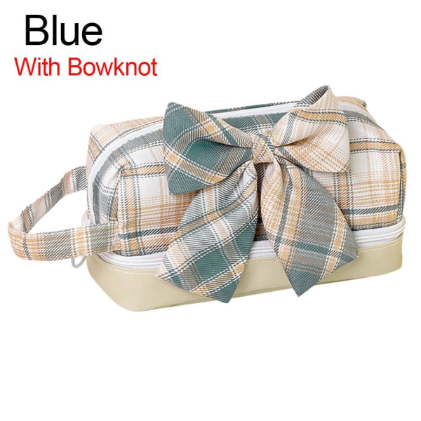 Stationery Opbevaringspose Stationery Organizer BLÅ MED SLUKE Blue With Bowknot-With Bowknot