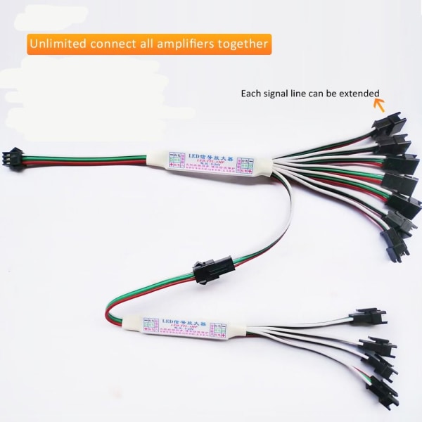 LED Signalforsterker Strip Light Repeater 1TO8 1TO8 1to8