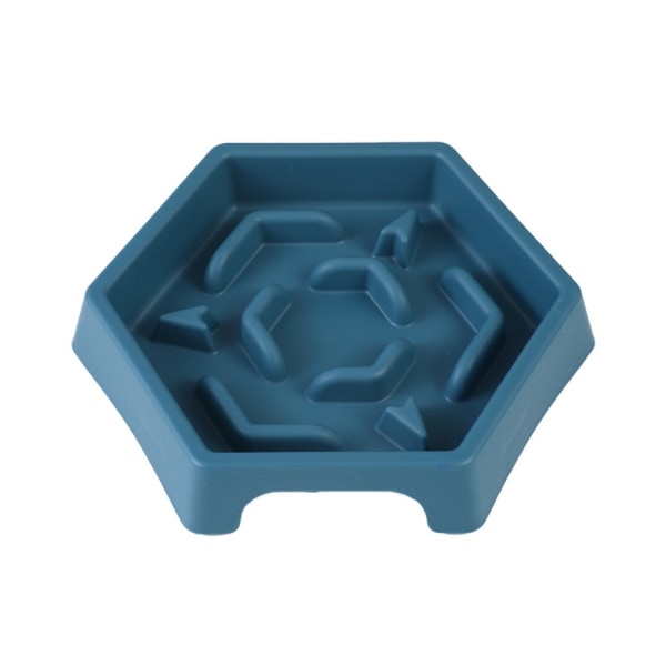 Slow Food Bowl Hundeskål BLÅ HEXAGONAL SEXAGONAL Blue Hexagonal-Hexagonal