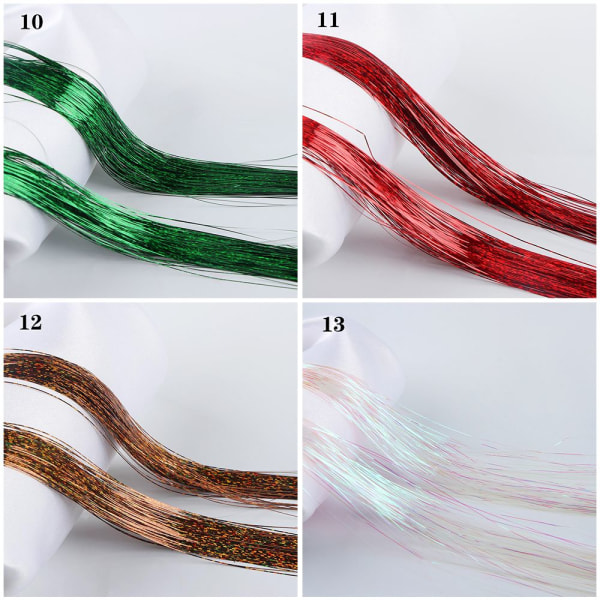 100 Strande Hair Extension Hair Tinsel Bling Silk 08