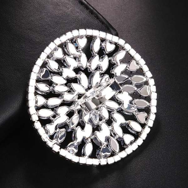 Överdriva Rhinestone Open Rings Crystal Finger Ring SILVER Silver