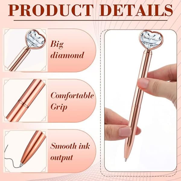Kuglepenne Diamond Love Pen Sort blæk
