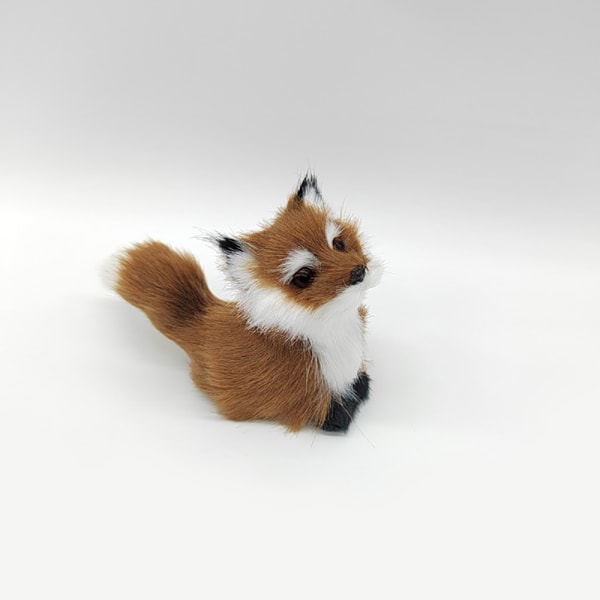 Simulering Furry Fox Model Fox Figurines KAFFE A A Coffee A-A