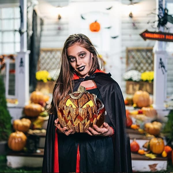 Halloween Pumpa Lantern Skrämmande Pumpa Lantern UTAN LED without LED