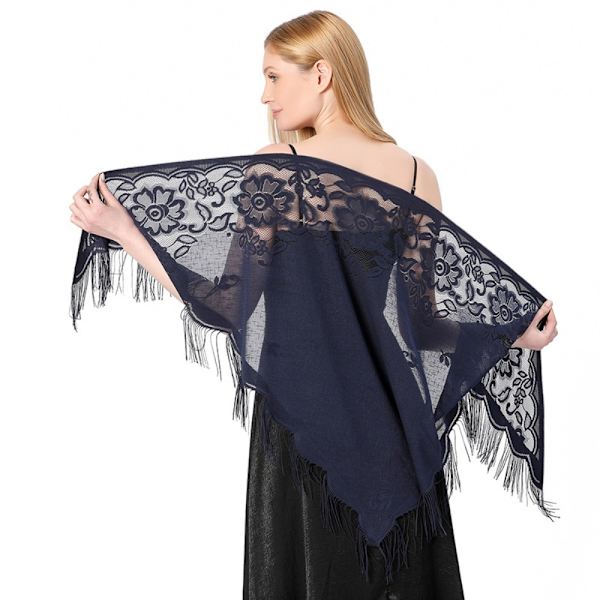 Aftenkjoler Sjal Lady Cape Wraps NAVY BLUE NAVY BLUE Navy Blue