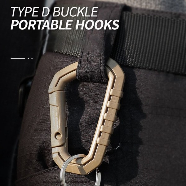 2st Fäst quickdraw Shackle Carabiner Clip KHAKI 2ST 2ST Khaki 2pcs-2pcs