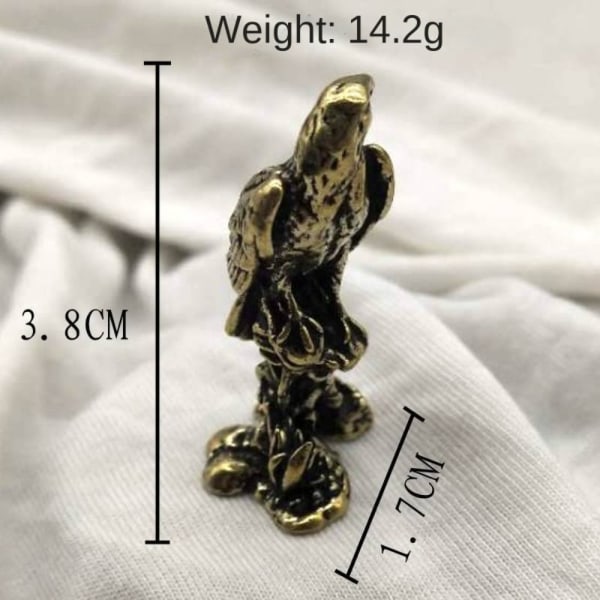 3 stk Eagle Statue Miniatyr Skulptur Vintage Copper Bird Eagle