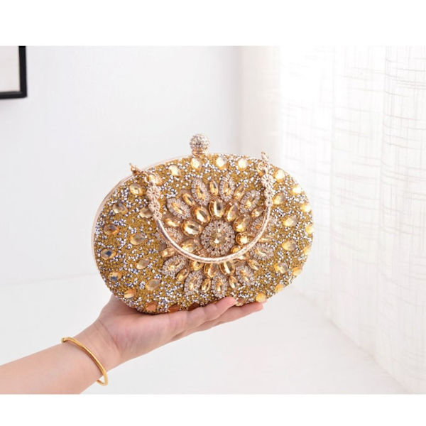 Clutch Bag lyxig Handväska GULD gold