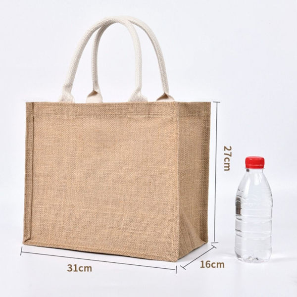 Kvinder linned taske Jute muleposer 31X27X16CM 31x27x16cm