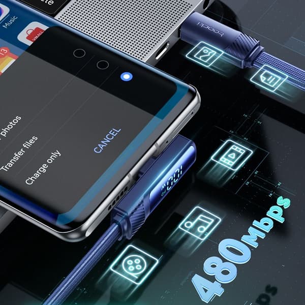 USB Type C-kabel Hurtigladekabel C-C BLÅ C-C BLÅ C-C Blue