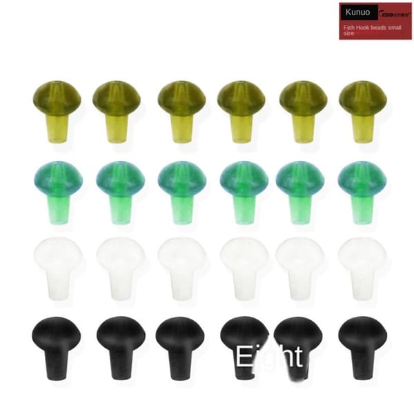50STK Krogstop Perler Karpefiskestop SORT SORT Black