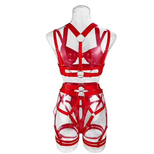 Set Strappy Lingerie RED M Red M