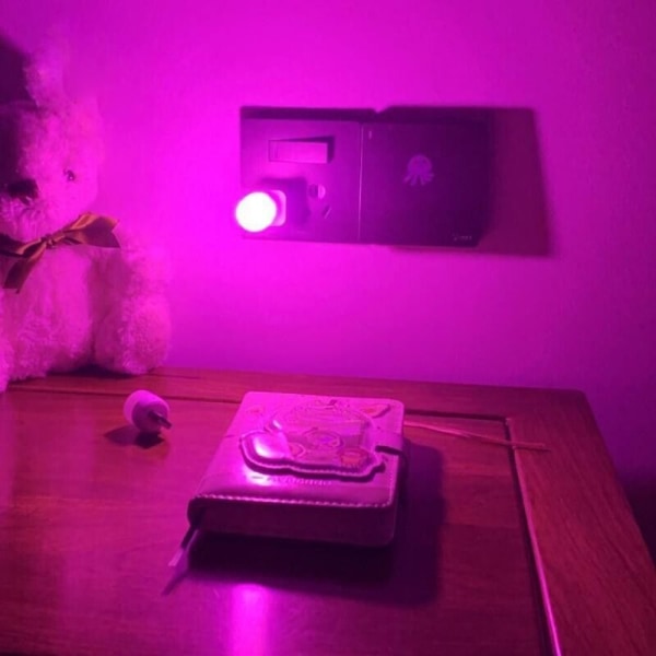 Mini USB Natlys Lille LED Pære LILLA LYS LILLA LYS purple light
