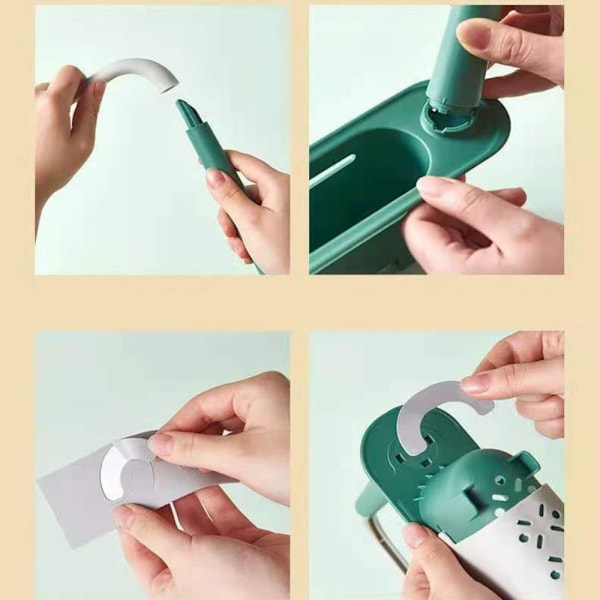 Handdukshängare Diskbänk Organizer GRÖN Green
