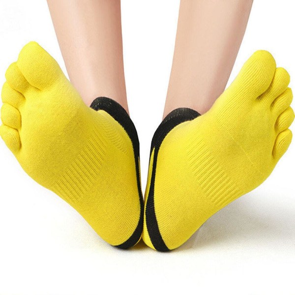 Miesten viisikärkiset puuvillasukat Miesten puuvillaiset sukat KELTAINEN Yellow