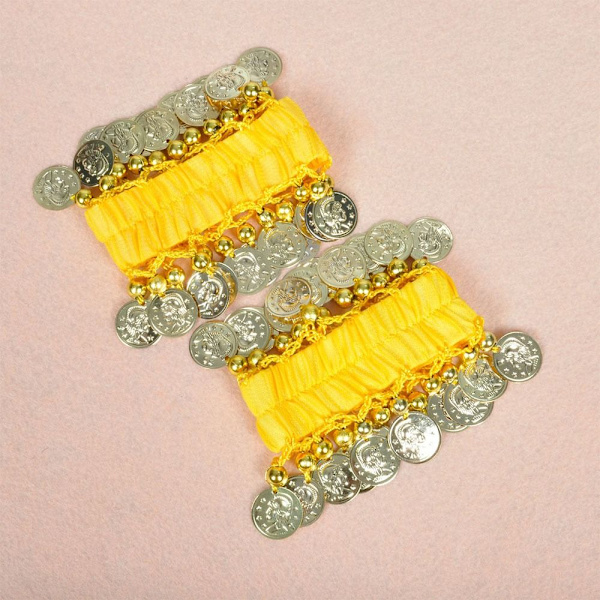 1 par Magdansarmband Wristlet GUL Yellow