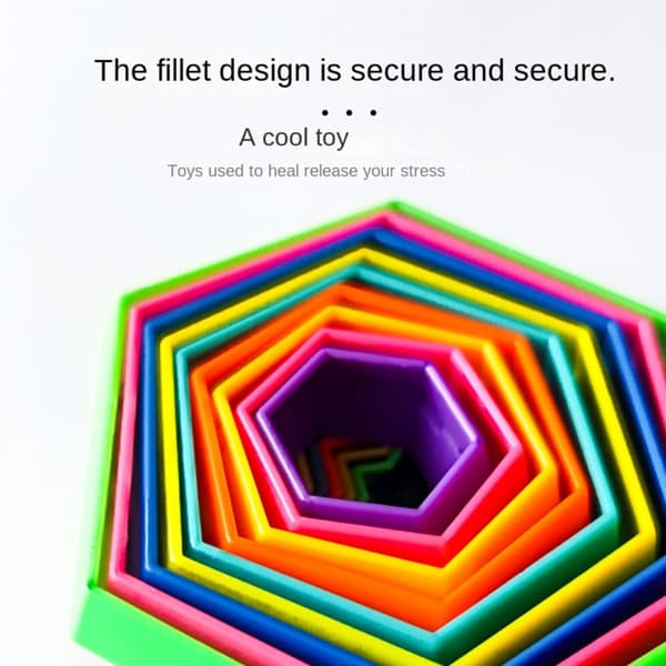 3D Spiral Illusion Antistress Fidget Toys HEXAGONAL HEXAGONAL Hexagonal