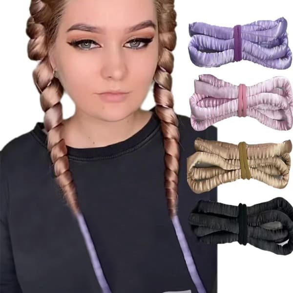 Heatless Wave Rod Head Band SORT black