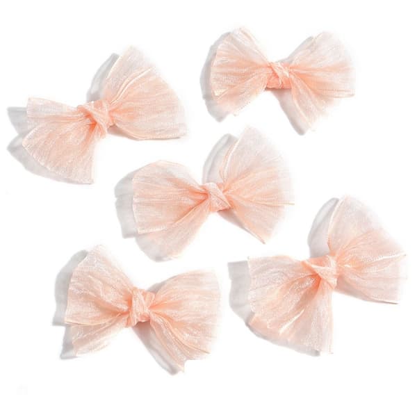 10 stk Mesh Sløyfer Sløyfe Hodeplagg ROSA 6,5X5CM Pink 6.5x5cm