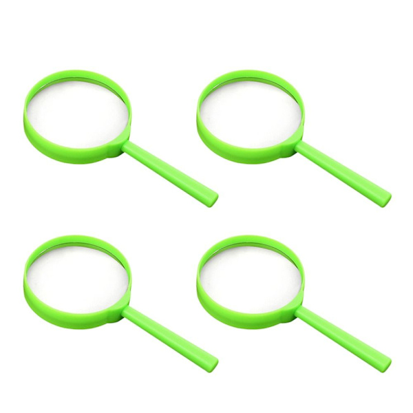 4 Stk Forstørrelsesglass Lese Lupp Lens GRØNN Green