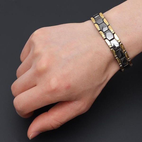 Magnetic Therapy Armband Avtagbar armring GULD gold
