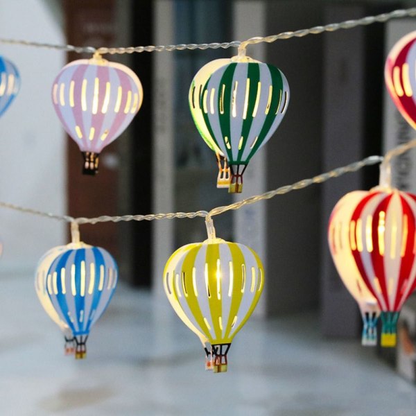 Hot Air Balloon String Lights Hot Air Balloon String Bannere yellow