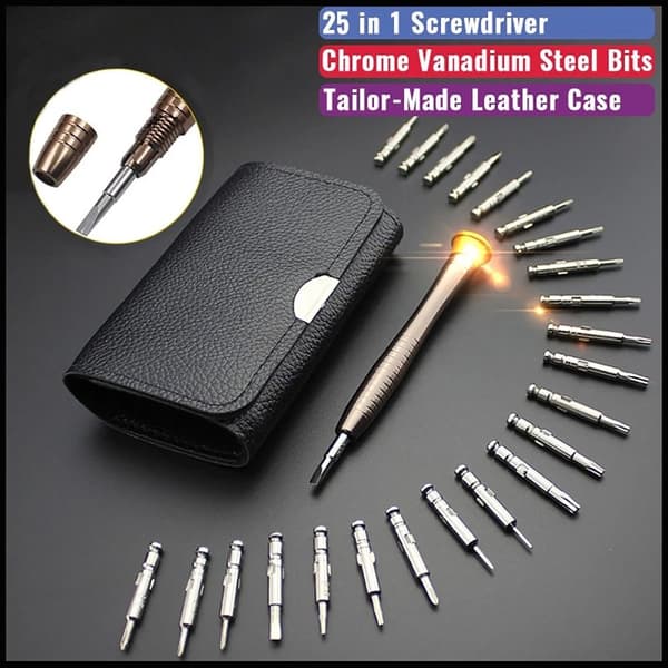 25 in 1 set korjaustyökalusarja MUSTA Black
